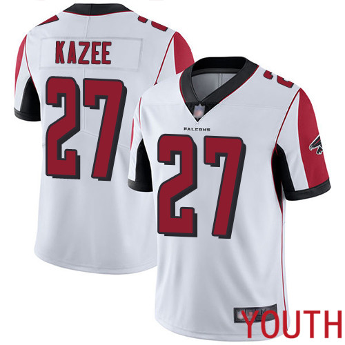 Atlanta Falcons Limited White Youth Damontae Kazee Road Jersey NFL Football 27 Vapor Untouchable